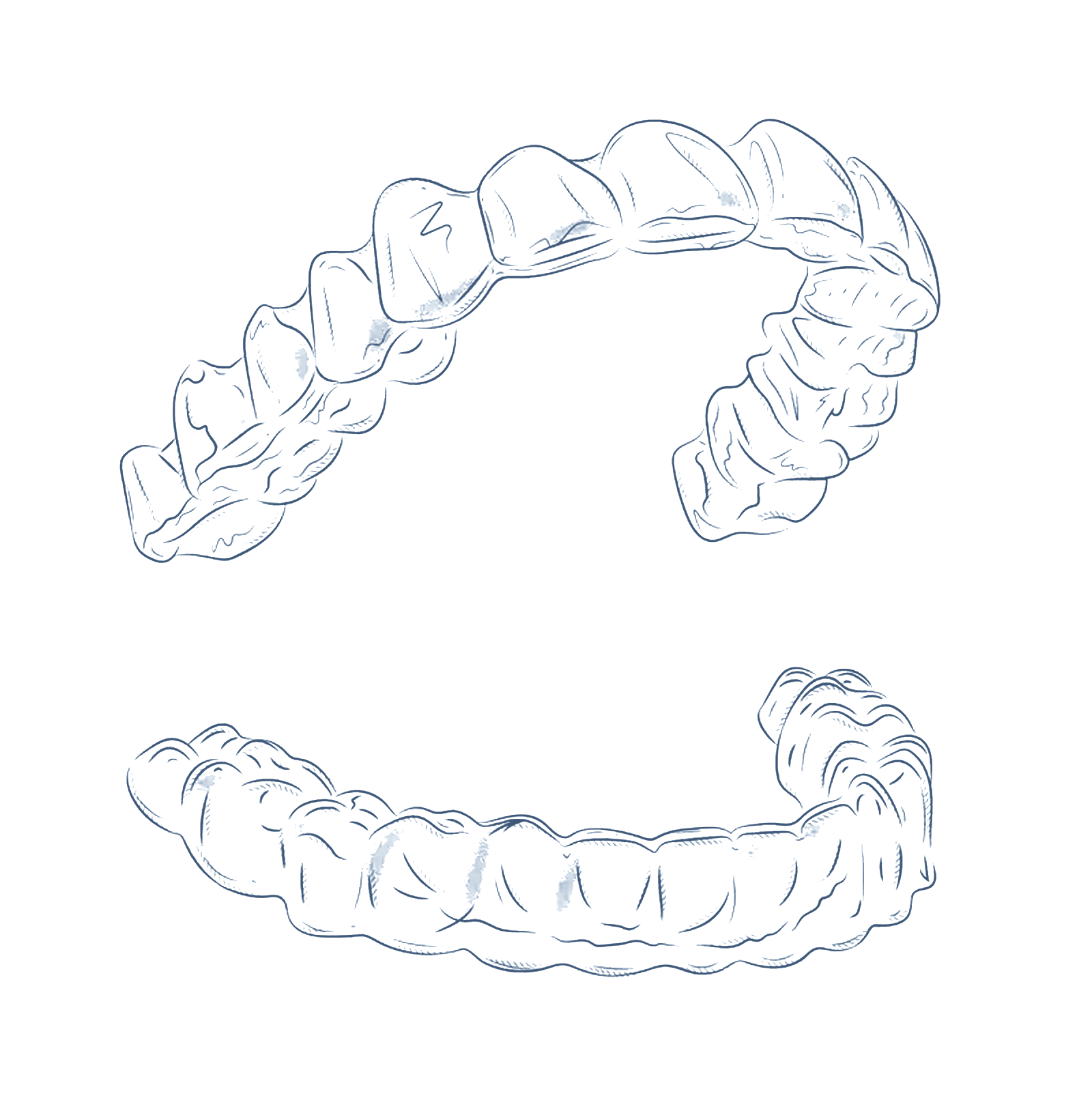 Clear aligner trays
